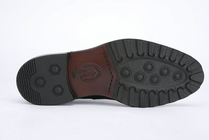 Ostrich skin genuine leather men's leather shoes Excellent breathability Men's business shoes 