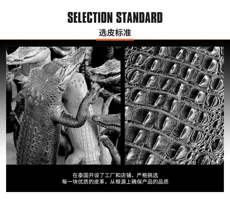 Siamese Crocodile Skin Men's Belt Genuine Leather Business Casual Width 3.8cm Men's Belt 