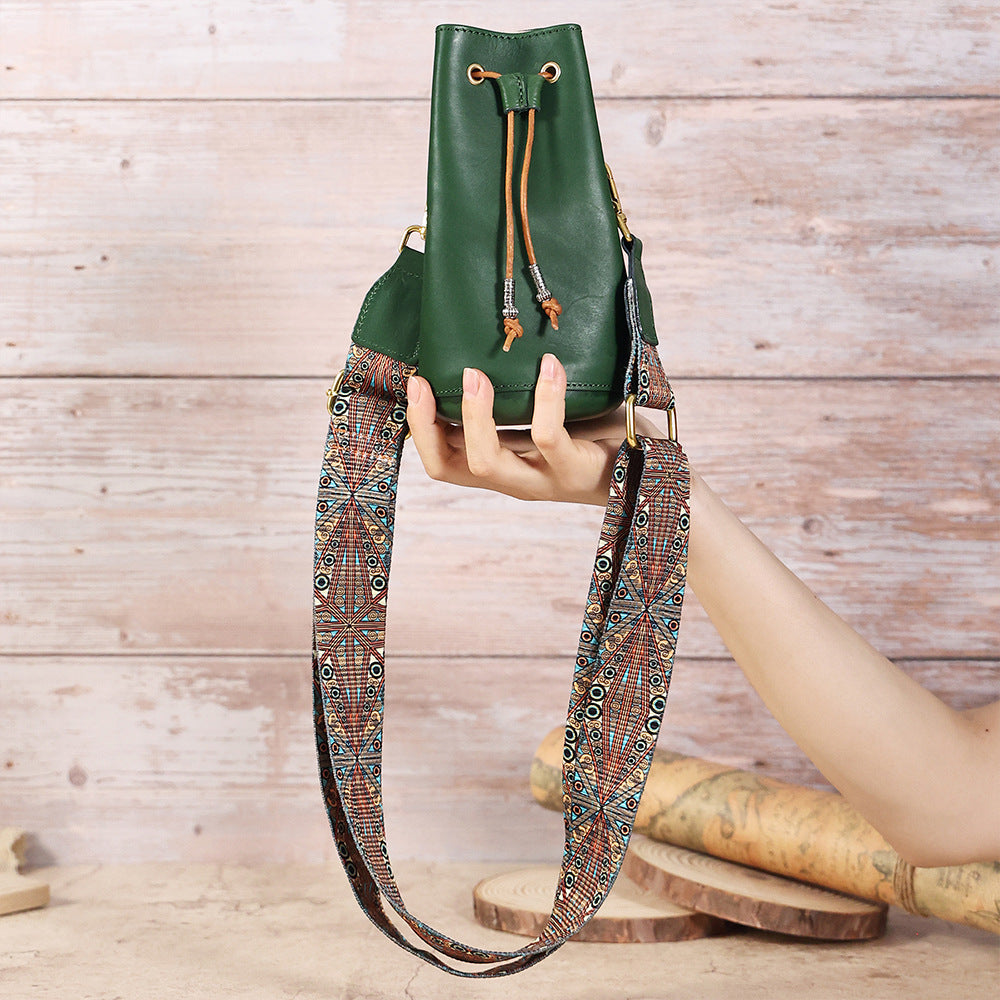 Genuine leather shoulder bag women's bag fashion crossbody bag cowhide Gyukawa
