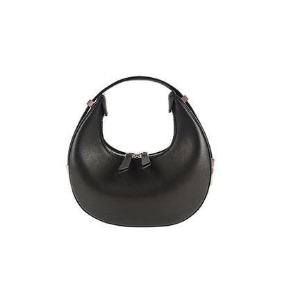 Genuine leather ladies bag half moon bag temperament cowhide mini armpit bag ladies handbag shoulder bag
