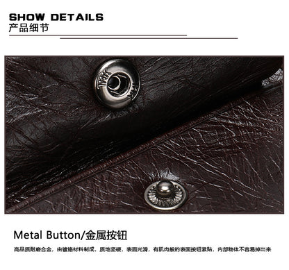 Men's Wallet RFID Coin Card Holder Retro Large Capacity Clutch Bag Men's Wallet 