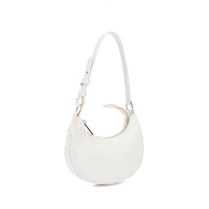 Women's Bag Underarm Bag Stylish Handbag Shoulder Bag Half Moon Bag Genuine Leather Retro
