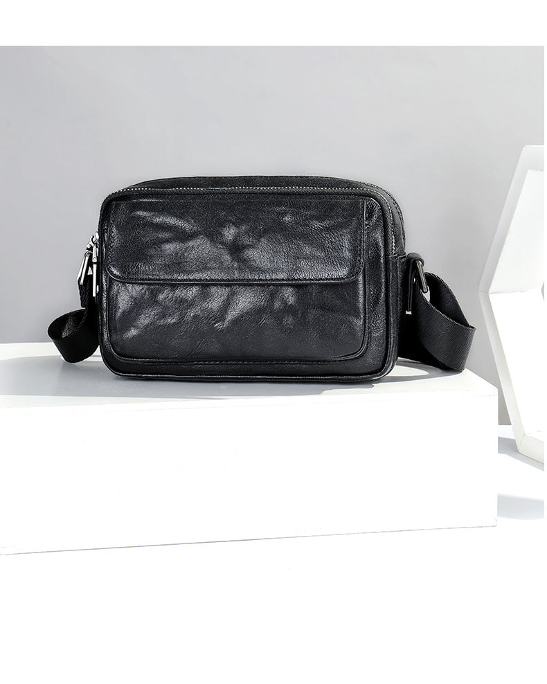 Men's Shoulder Bag Made of Genuine Cowhide Leather Casual Fashion Men's Crossbody Bag 