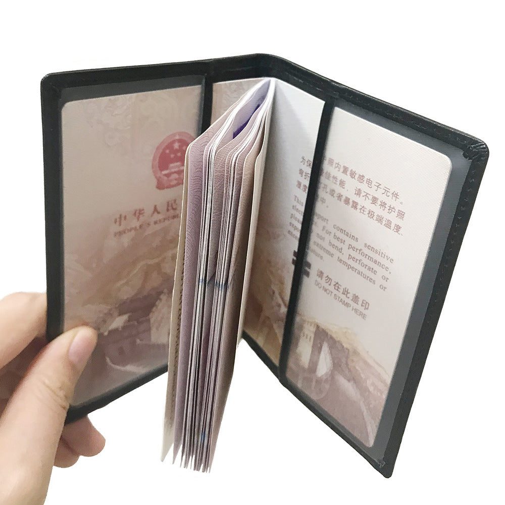 Men's short wallet made of genuine cowhide leather business multi-functional men's wallet card bag 