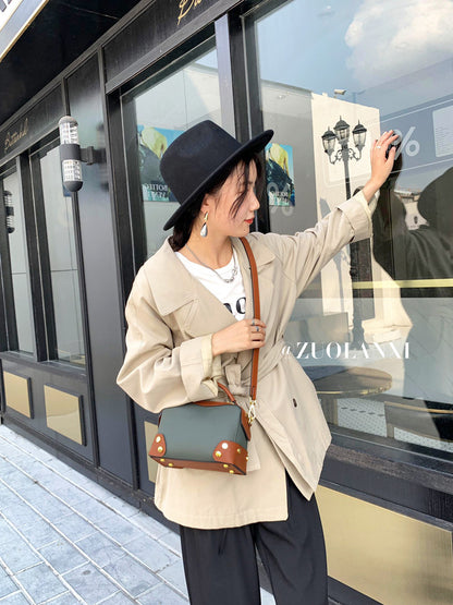 Women's handbag Luxury cowhide bag Genuine leather shoulder bag Crossbody bag Goes with anything