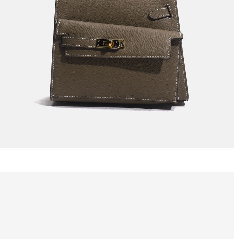 Irregular reversible carry bag Luxurious genuine leather women's bag Palm pattern crossbody bag