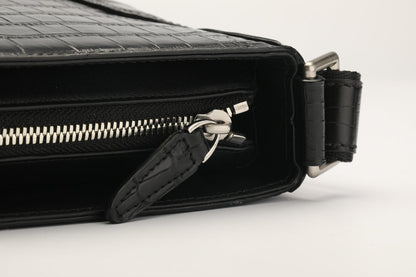 Men's Shoulder Bag Crocodile Skin Genuine Leather Business Casual Outdoor Office Crossbody Bag
