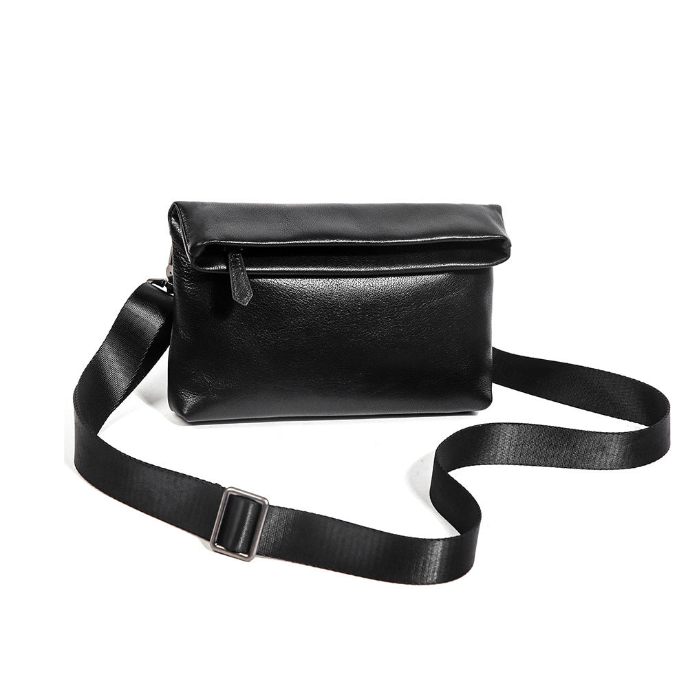 Men's Shoulder Bag Genuine Cowhide Leather Fashion Sports Crossbody Bag for Men 