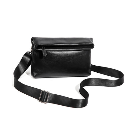 Men's Shoulder Bag Genuine Cowhide Leather Fashion Sports Crossbody Bag for Men 