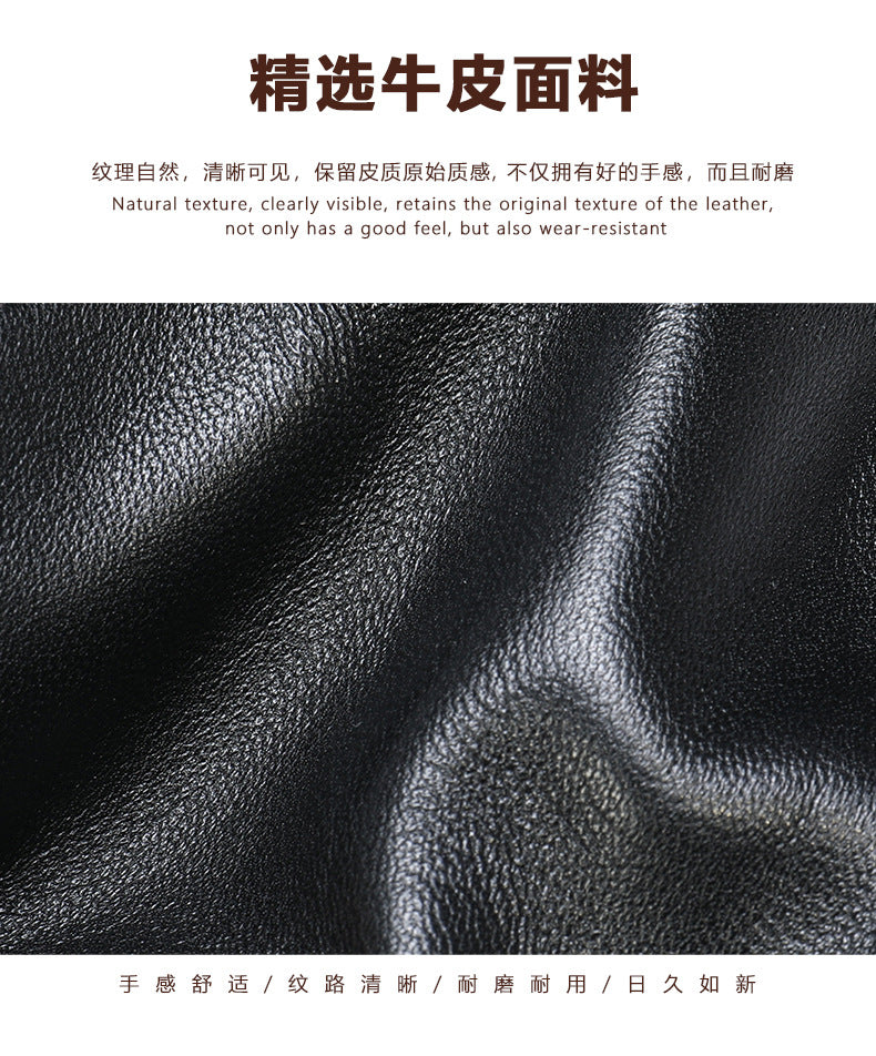 Men's Waist Bag Sheepskin Genuine Leather Fashion Casual Simple Multifunctional Crossbody Bust Bag 
