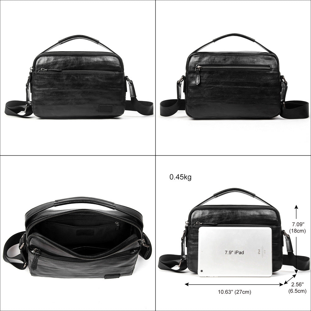 Men's shoulder bag, genuine cowhide leather, business commuting handbag, handbag, crossbody bag for men 