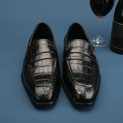 Crocodile Skin Men's Leather Shoes Genuine Leather Anti-Slip Business Suit Formal Men's Shoes 