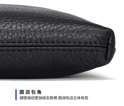 Men's Clutch Bag Genuine Cowhide Leather Casual Fashion Tiger Head Embroidery Men's Handbag 