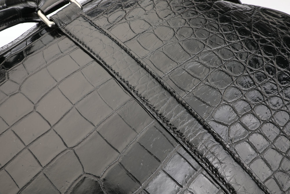 Crocodile Belly Skin Unisex Genuine Leather Travel Bag Luxury Travel Business Luggage Bag Super Large Capacity Handbag Handbag 