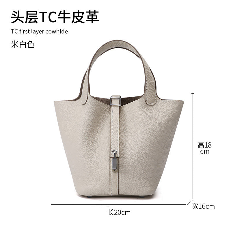 Women's Leather Tote Bag Cowhide Gyukawa Handbag Fashion