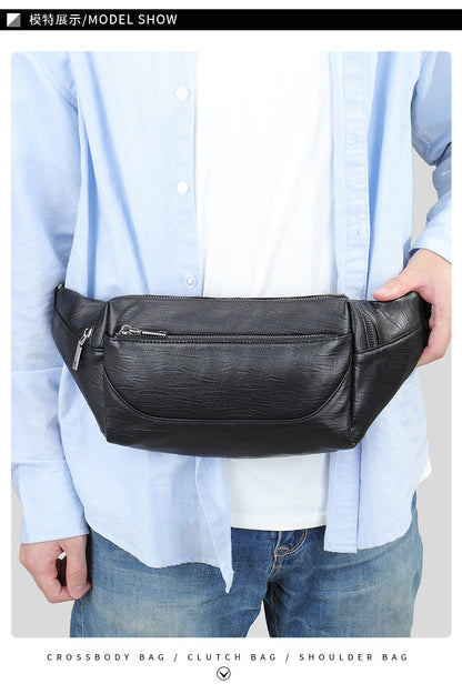 Men's Waist Bag Sports Fashion Casual Commuting Bust Bag Shoulder Bag 