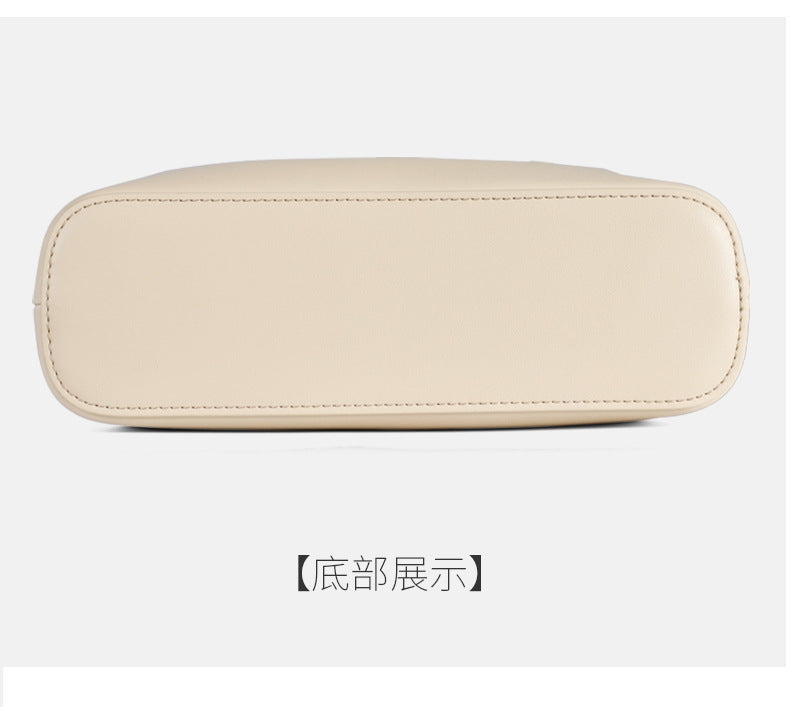 Genuine leather women's bag A stylish clip bag with a shoulder bag that goes with anything