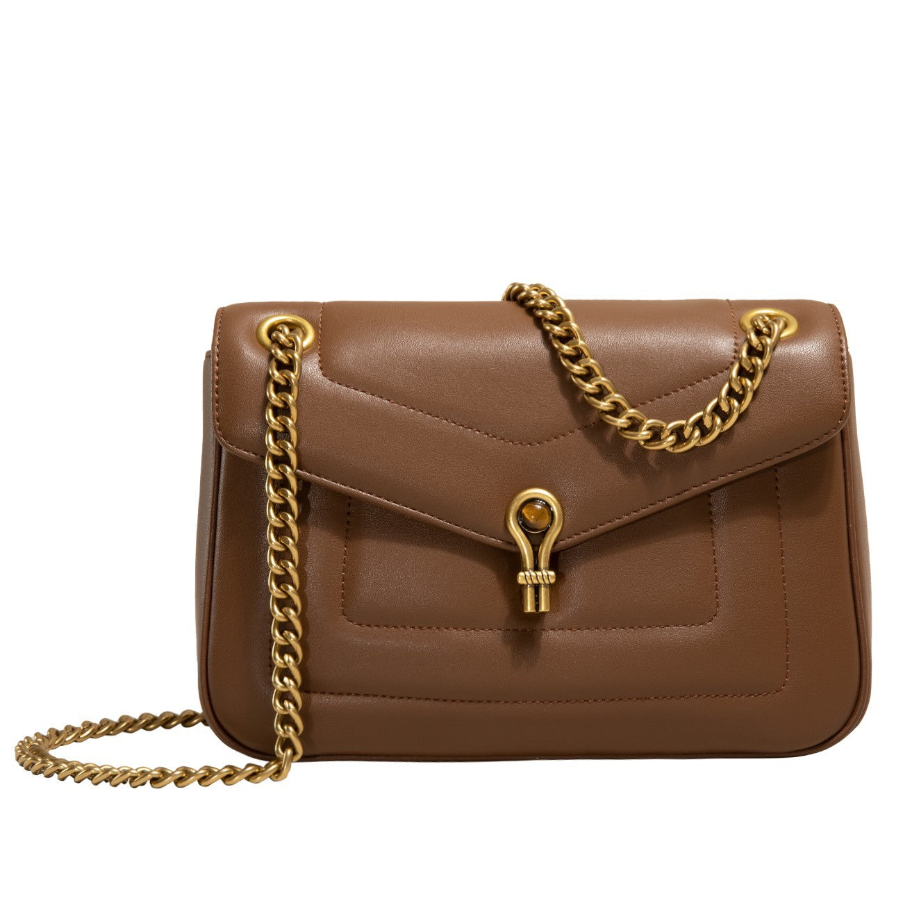 Women's shoulder bag Genuine leather chain bag Cowhide crossbody bag Luxury underarm bag