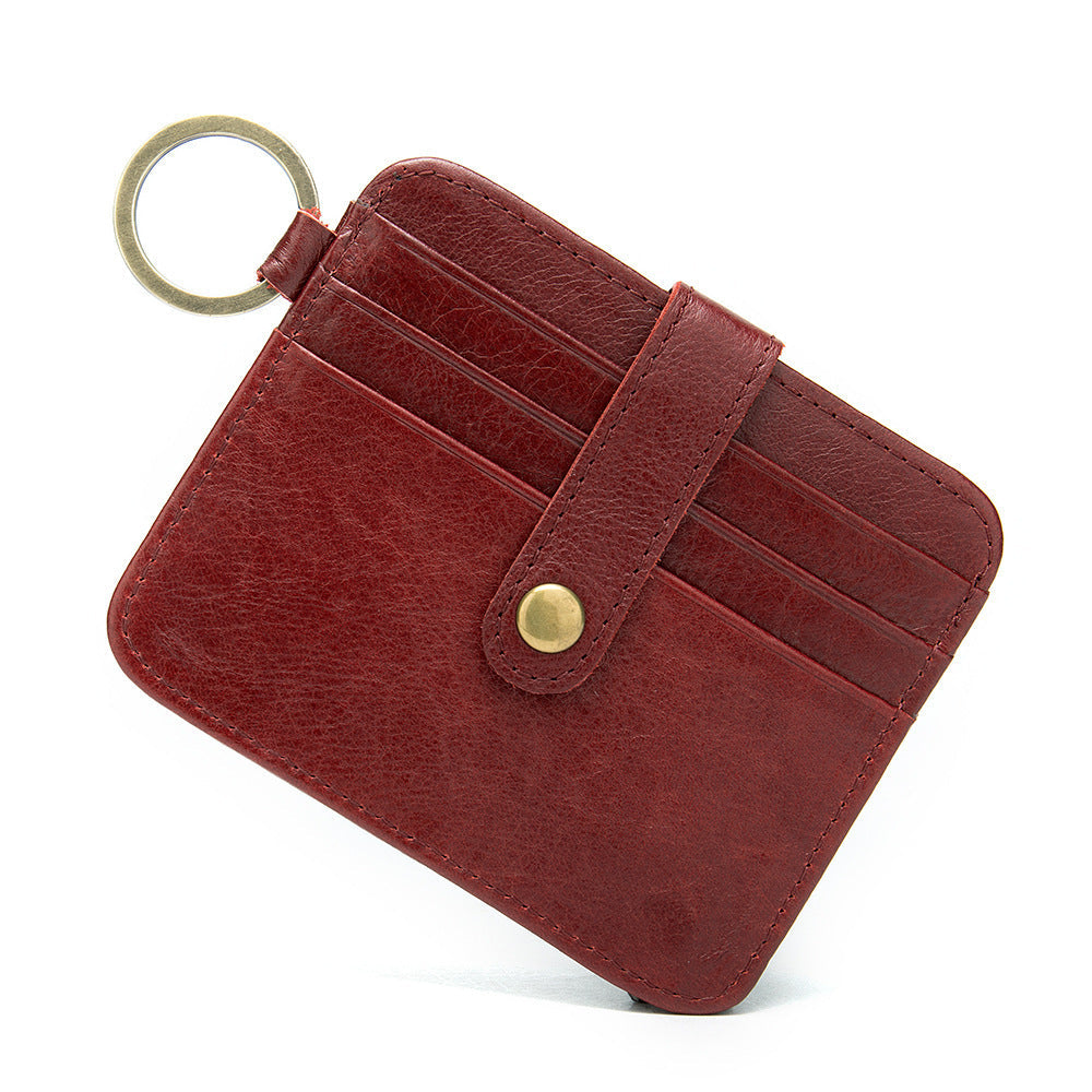 Men's wallet cowhide thin coin card holder casual card bag for men 