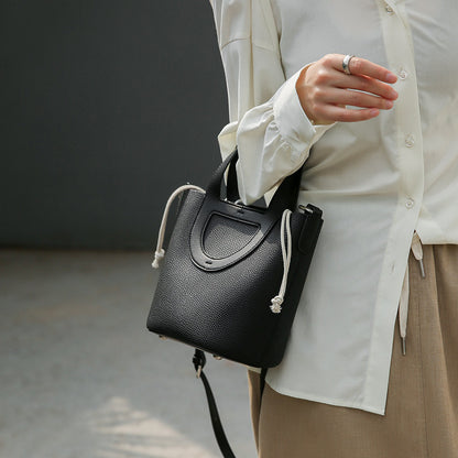 Genuine leather ladies bag large capacity diagonal shoulder bag cowhide commuter one shoulder tote bag