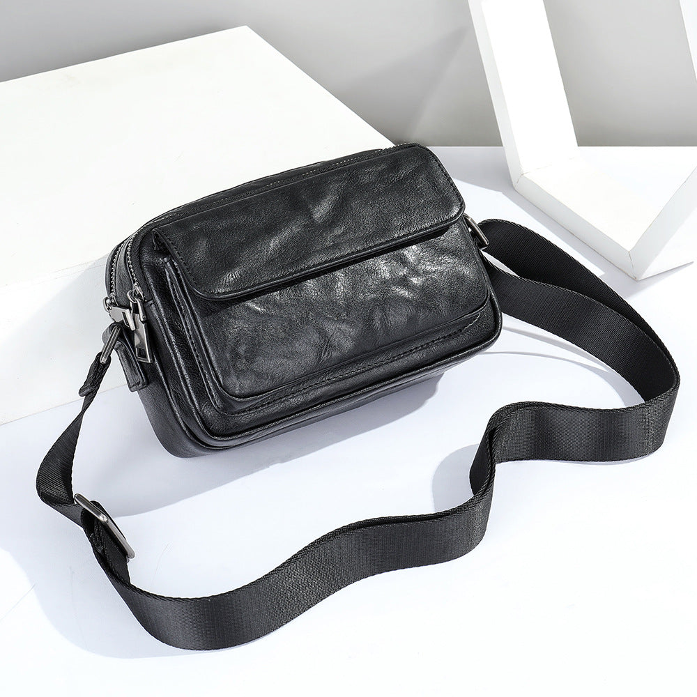 Men's Shoulder Bag Made of Genuine Cowhide Leather Casual Fashion Men's Crossbody Bag 