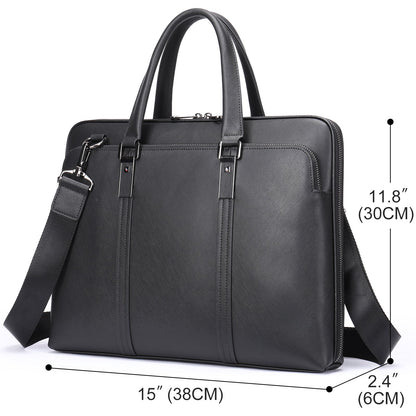 Men's Handbag Briefcase Genuine Cowhide Leather Business Lawyer Computer Bag Casual Fashion Handbag for Men 