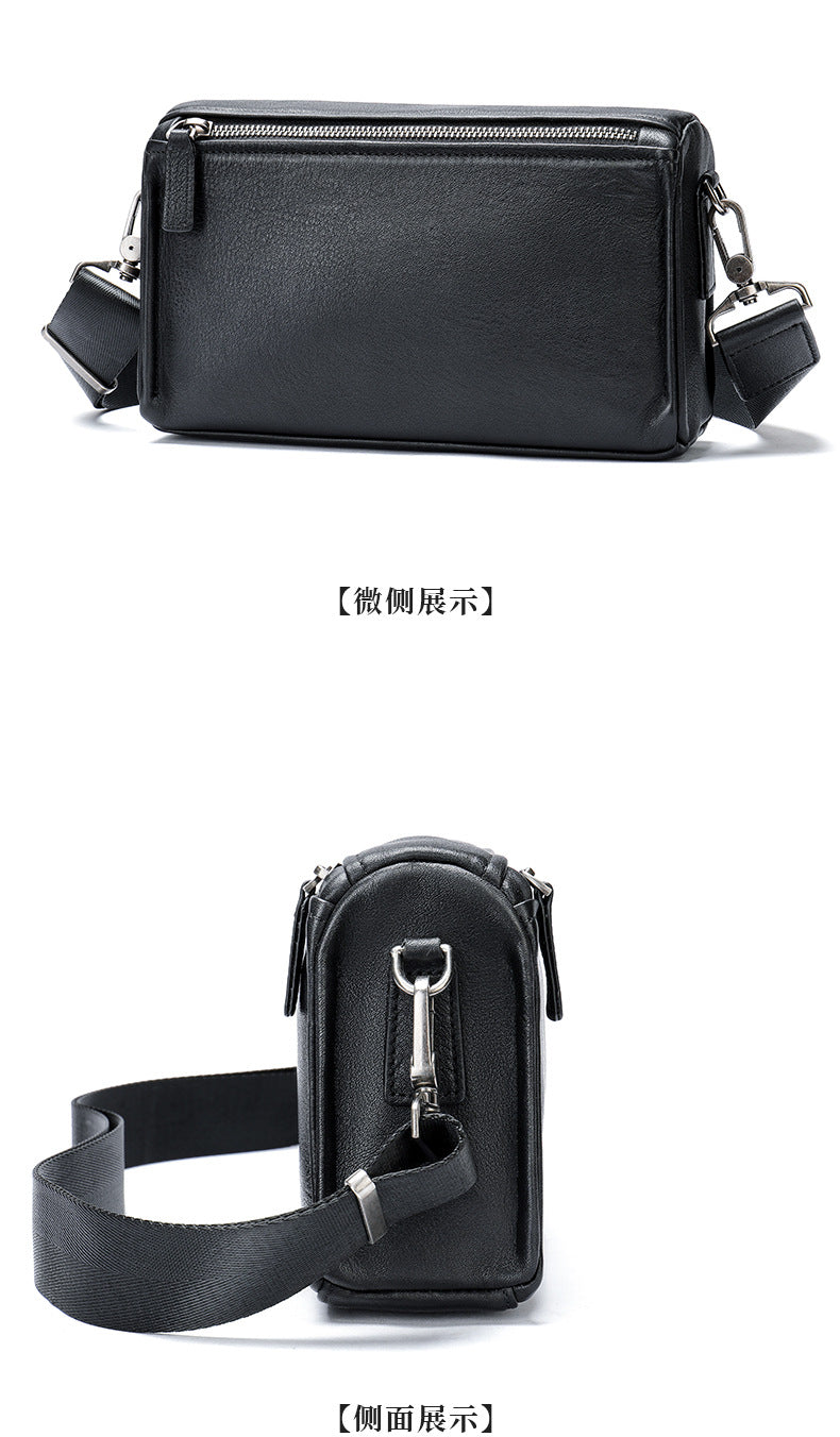Men's Shoulder Bag Made of Genuine Cowhide Leather High Quality Men's Crossbody Bag Handbag 