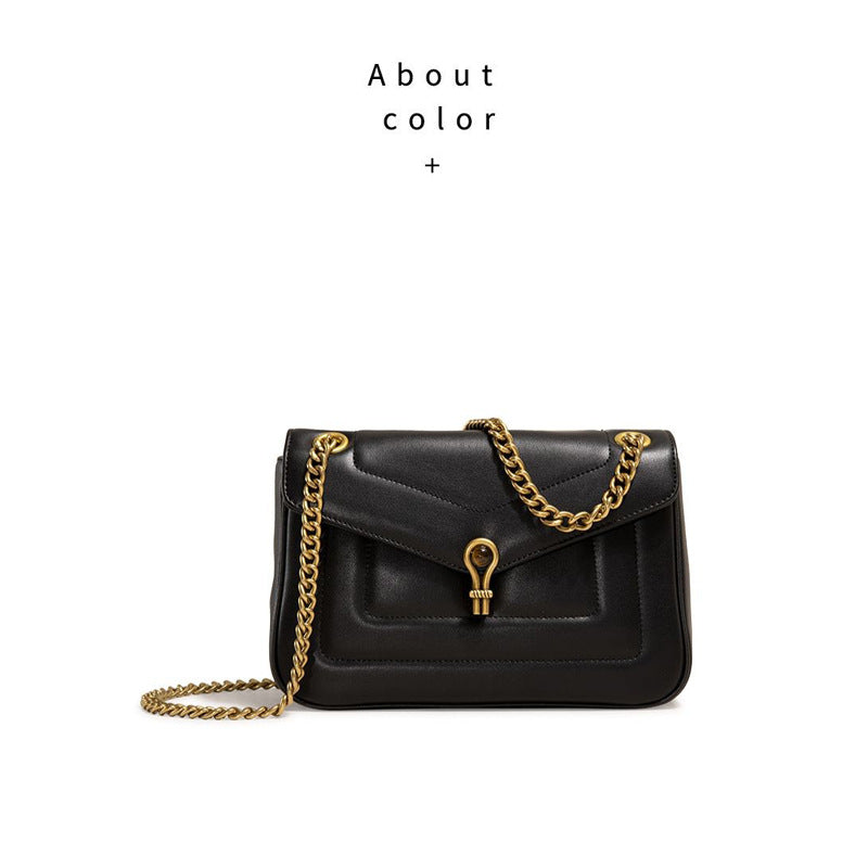 Women's shoulder bag Genuine leather chain bag Cowhide crossbody bag Luxury underarm bag