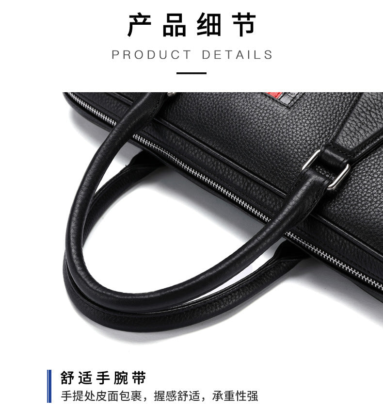 Men's handbag Men's handbag Genuine cowhide leather computer bag Business briefcase 