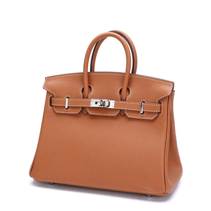 Women's Bag Leather Tote Bag Genuine Leather Bag Hand Sewn Waxed Thread Handbag