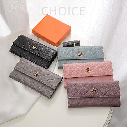 Cowhide long wallet ladies casual clutch bag wallet fashion smartphone