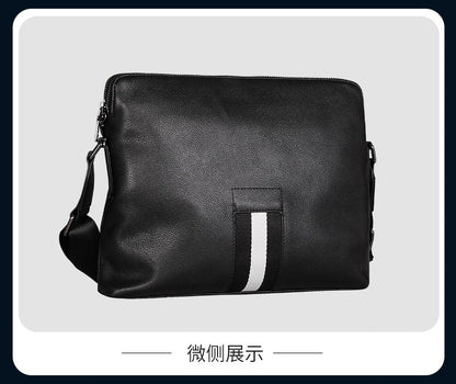 Men's Shoulder Bag Made of Genuine Cowhide Leather High Quality Casual Crossbody Bag 