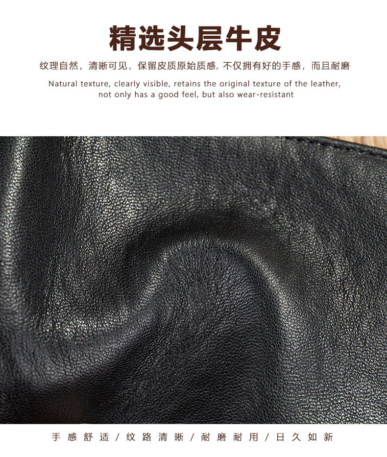 Men's long wallet, tanned leather, high quality coin purse, birthday gift, wallet for men 
