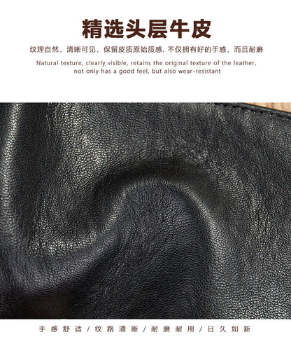 Men's long wallet, tanned leather, high quality coin purse, birthday gift, wallet for men 