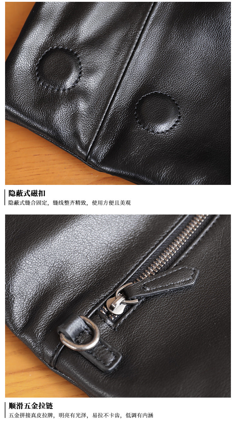 Men's Shoulder Bag Genuine Cowhide Leather Fashion Sports Crossbody Bag for Men 