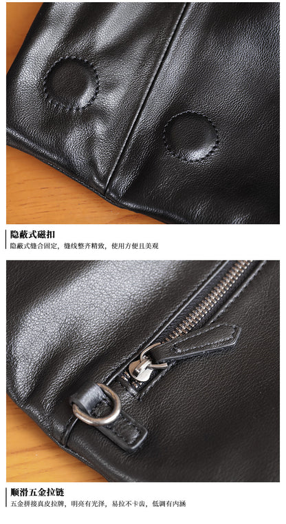 Men's Shoulder Bag Genuine Cowhide Leather Fashion Sports Crossbody Bag for Men 