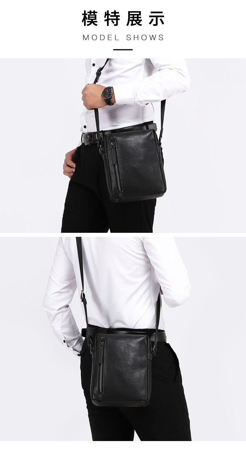 Men's Shoulder Bag Sports Bag Made of Genuine Cowhide Leather Casual Crossbody Bag for Men 