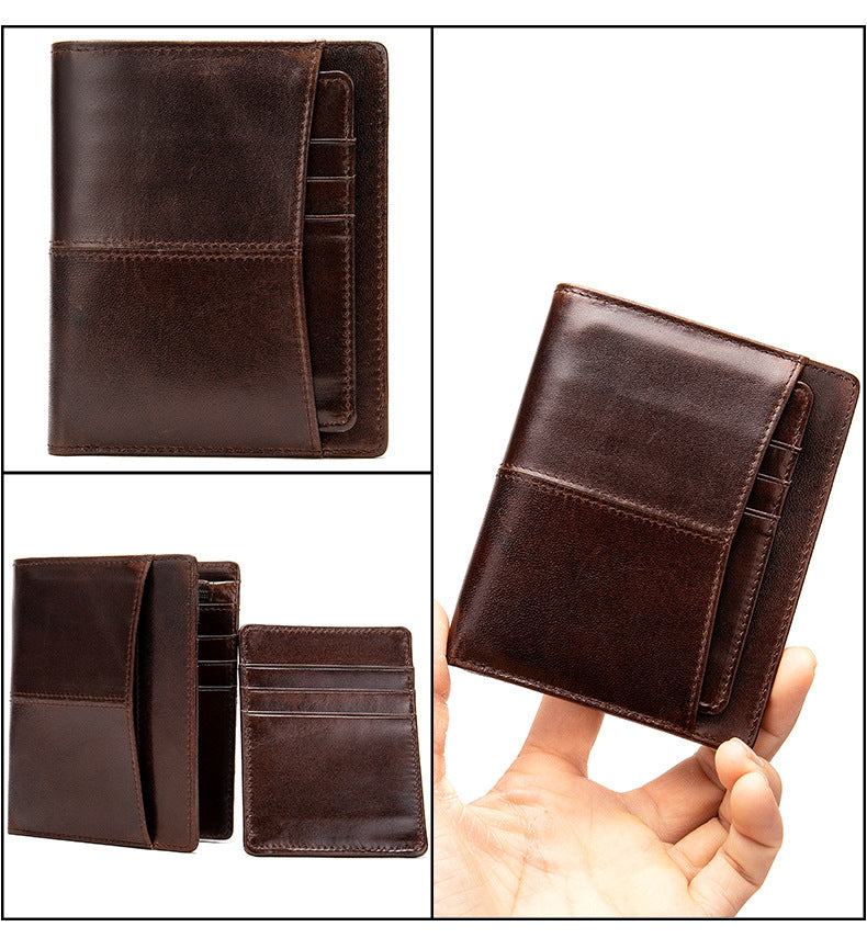 Men's Wallet Cow Leather Genuine Leather Separable Men's Wallet Card Bag 