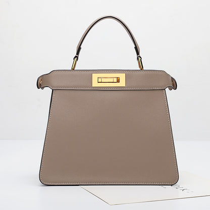 Women's Handbag Commuting Professional Wind Fashion Rock Single Shoulder Bag Genuine Leather Bag