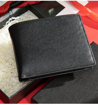 Men's long wallet, tanned leather, high quality coin purse, birthday gift, wallet for men 