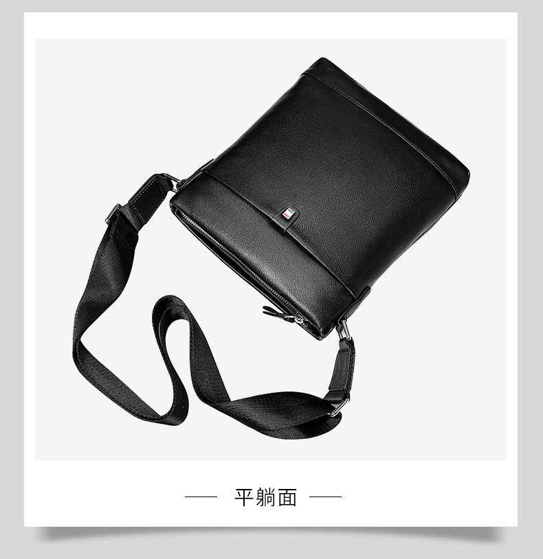 Men's Shoulder Bag Made of Genuine Cowhide Leather Large Capacity Casual Bag for Men 
