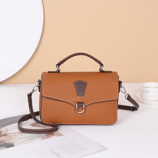 Genuine Leather Commuter Women's Bag Luxury Cowhide Crossbody Bag Shoulder Bag Fashion Goes with Anything