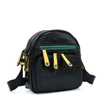 Ladies crossbody bag multi-functional bag genuine leather ladies bag fashion temperament tape