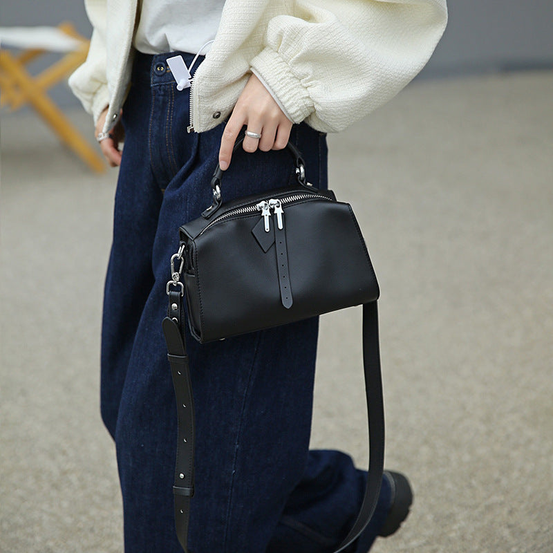 Genuine leather women's handbag fashion accessory bag cowhide shoulder bag that goes with anything