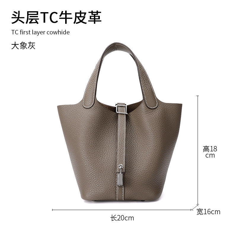 Women's Leather Tote Bag Cowhide Gyukawa Handbag Fashion
