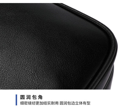 Men's shoulder bag, genuine cowhide leather, business fashion, large capacity, crossbody bag 