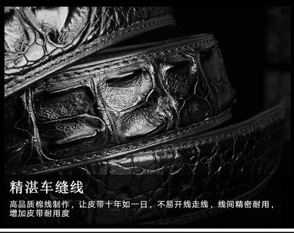 Siamese Crocodile Skin Genuine Leather Men's Belt Automatic Buckle Fashion Casual Business High Quality Men's Belt 