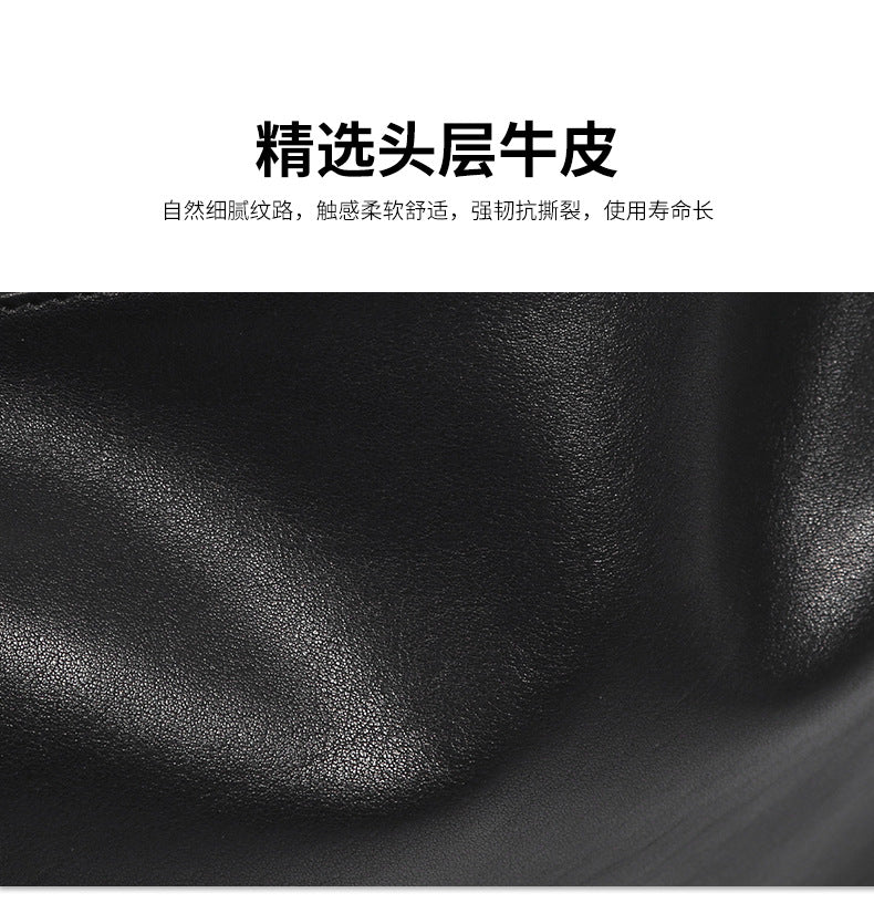 Men's shoulder bag Genuine cowhide leather cylindrical fashion casual large capacity crossbody bag for men 