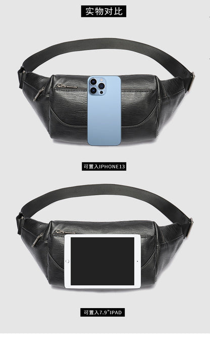 Men's Waist Bag Sports Fashion Casual Commuting Bust Bag Shoulder Bag 