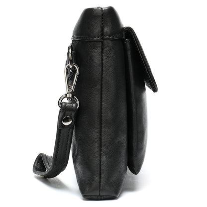 Men's Clutch Bag Genuine Cowhide Leather Vintage Large Capacity DIY Men's Wrist Bag Handbag 